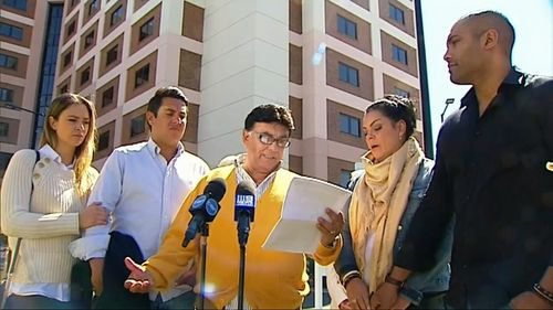 Bert Vieira and his family have spoken outside of St George Hospital to confirm he is suing NSW Police over the crash.