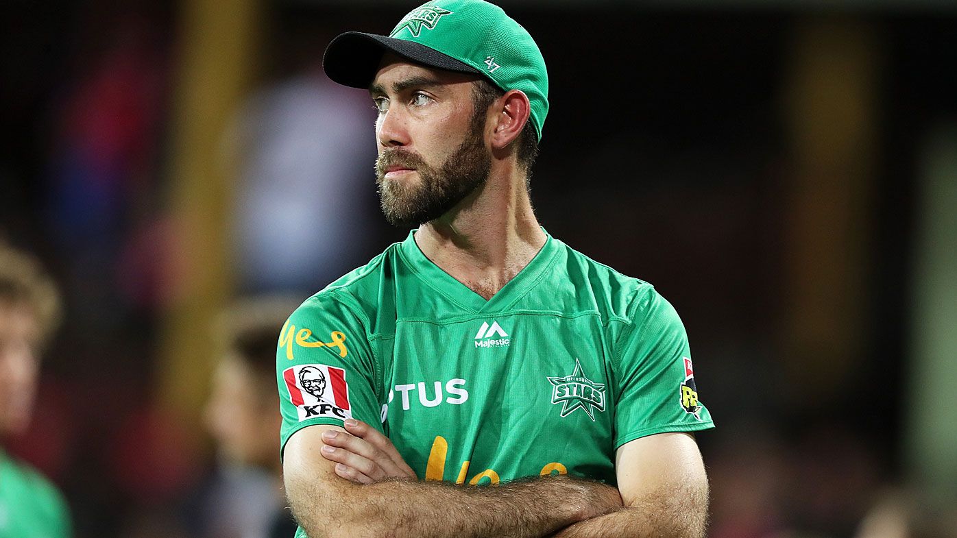 Glenn Maxwell of the Stars looks dejected after defeat in the Big Bash League Final match