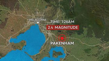A 2.4-magnitude earthquake has hit Pakenham, just southeast Melbourne. 