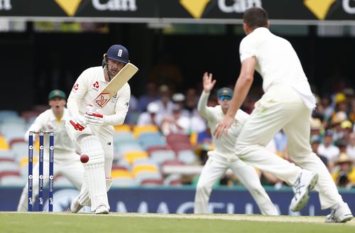 England's Mark Stoneman plays a shot. (AAP)