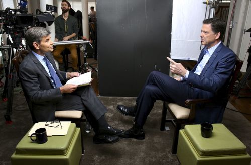 Mr Comey spoke with ABC News' George Stephanopoulos. (ABC News/AP)