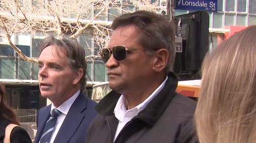 AFL great Nicky Winmar has appeared in court, a month after he was charged with intentionally choking a person.