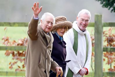 King Charles, Queen Camilla and The Reverend Canon Dr Paul Williams.