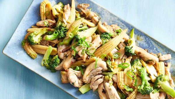 Poh's Cantonese chicken, broccoli and ginger stir-fry