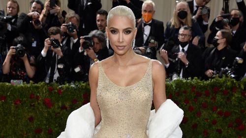 Kim Kardashian attends The Metropolitan Museum of Art's Costume Institute benefit gala in May, 2022, in New York.