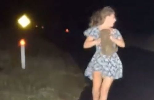 Influencer seen taking baby wombat