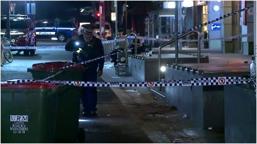 A man has been hospitalised after a hammer attack during an overnight central Sydney brawl.