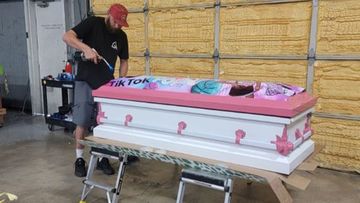 custom caskets for Uvalde school shooting victims
