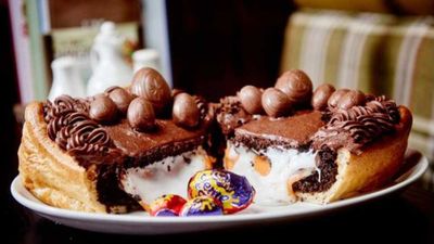 Family pub in the UK create giant Creme Egg Yorkshire pudding