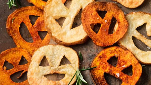 Halloween potato lanterns