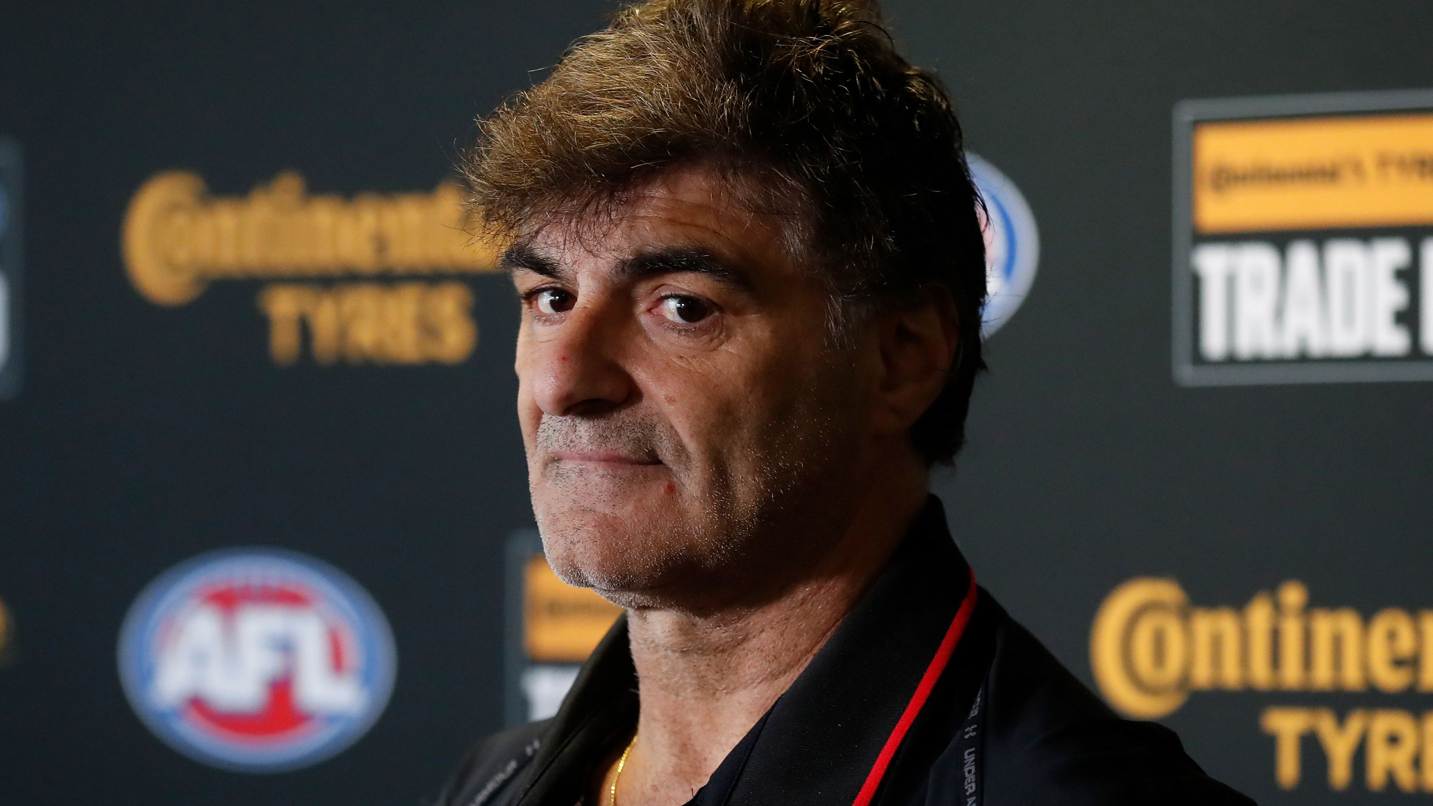MELBOURNE, AUSTRALIA - OCTOBER 03: Adrian Dodoro, General Manager - List &amp; Recruiting of the Bombers is seen during The 2022 Continental Tyres AFL Trade Period at Marvel Stadium on October 03, 2022 in Melbourne, Australia. (Photo by Michael Willson/AFL Photos)