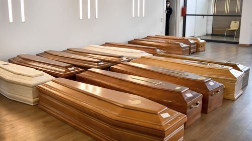 Coffins in Northern Italy