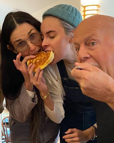 Tallulah Willis, mum Demi Moore and dad Bruce Willis, photo