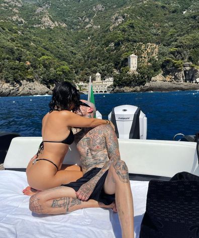 Kourtney Kardashian and Travis Barker enjoy romantic Italian vacation.