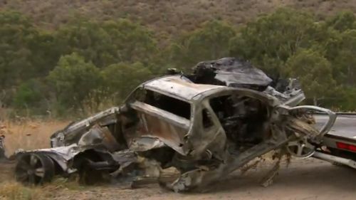 The ute careened off the EJ Whitten bridge. (9NEWS)