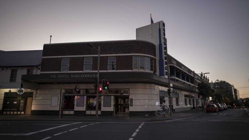 Newtown's Marlborough Hotel, normally bustling with people, has been shuttered for weeks.