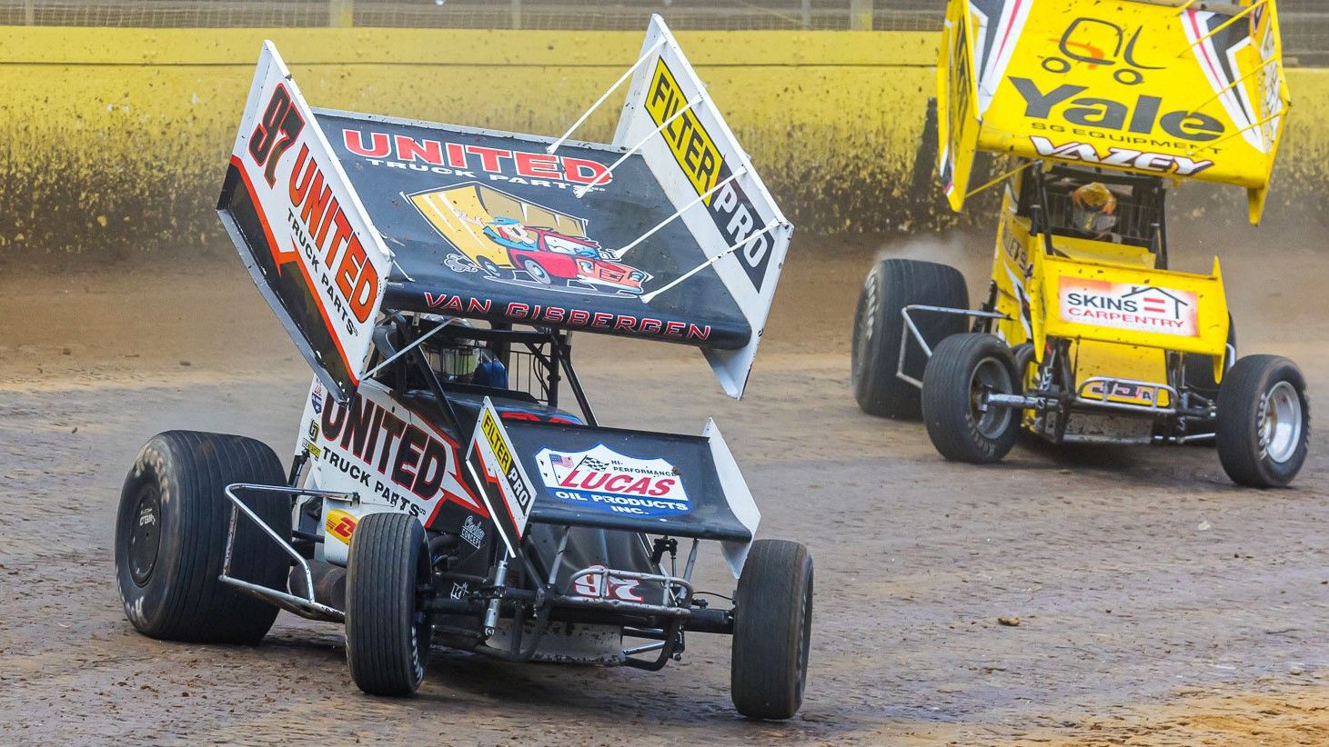 Shane van Gisbergen finished 14th in the feature race on his sprint car debut at Western Spring Speedway.