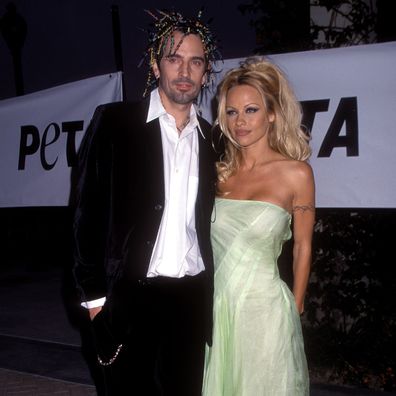 Tommy Lee and Pamela Anderson. PETA's Party and Humanitarian Awards Ceremony 1999.