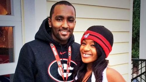 Nick Gordon (left) and Bobbi Kristina Brown (right) in a photo uploaded to her Twitter account November, 2013. (Twitter user @REALbkBrown)