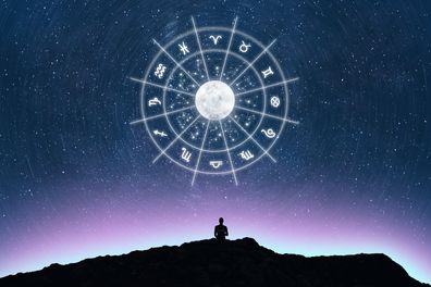 Astrological wheel projection, choose a zodiac sign
