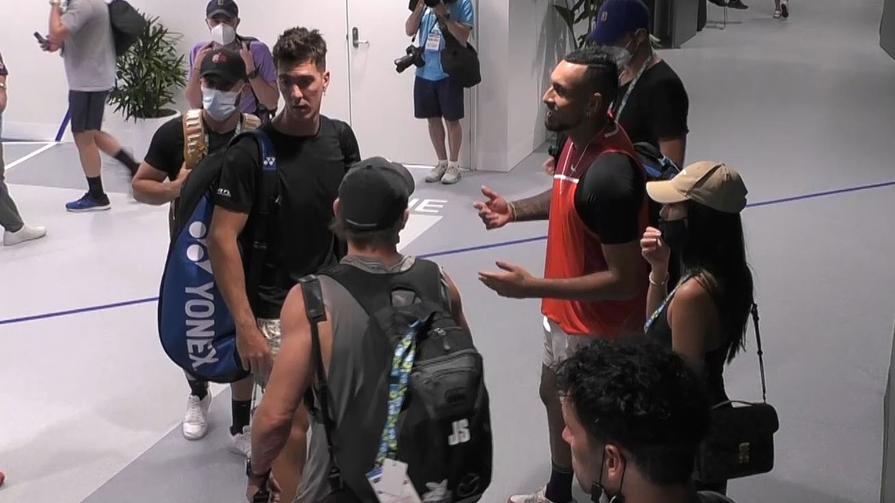 Nick Kyrgios and Thanasi Kokkinakis involved in a locker room altercation.