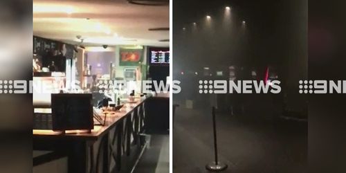 Forty pokie machines were damaged at the Beenleigh hotel. (9NEWS)