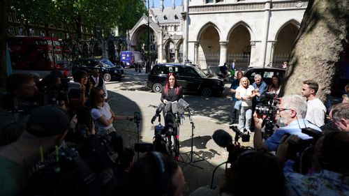 Peter Sullivan's lawyer spoke to media outside the Royal Courts of Justice in London on Tuesday. 