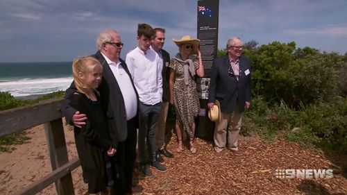 The Holt family gathered at Fort Nepean. (9NEWS)