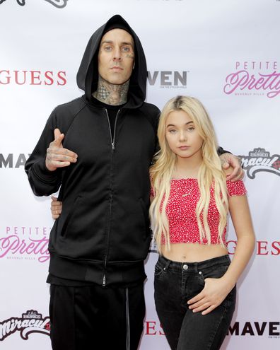 Travis Barker and Alabama Barker at Hollywood party