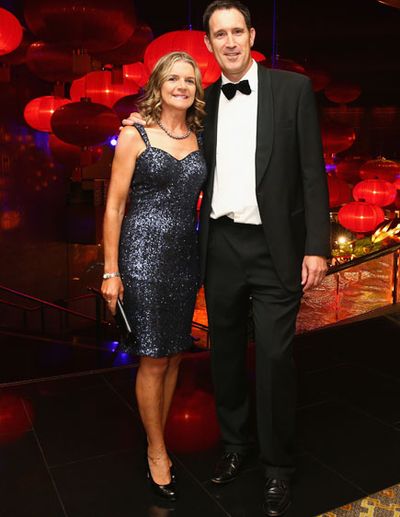 Aussie cricket's CEO James Sutherland, with Heidi.