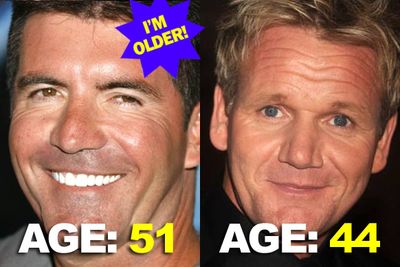 Can you pick the slightly-older celeb in these famous pairs? Careful - Botoxed foreheads can be deceiving!