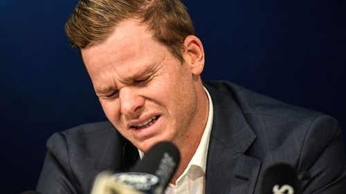 Former Captain Steve Smith gave an emotional press conference. (AAP)