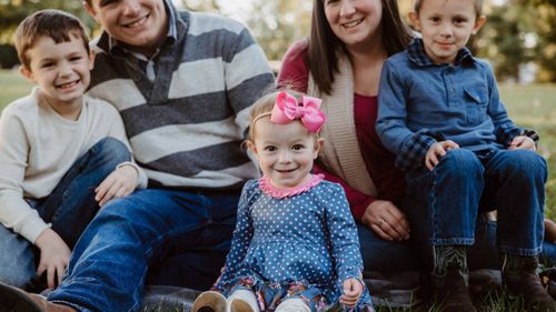 The Rogers family prior to her death. (Benefit for Adalynn Rogers / Facebook)