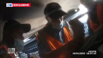 Police body cam shows a violent struggle with officers trying to arrest an armed ice addict in Chippendale.