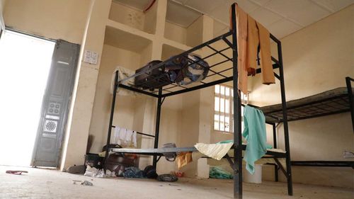 Students' belongings are seen inside the hostel of a Government Girls Junior Secondary School following an attack by gunmen in Jangebe, Nigeria.