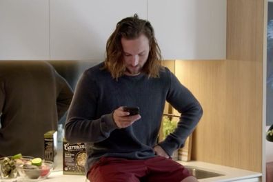 Jonethen from MAFS using his phone