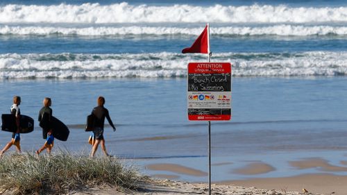 Kirra Beach was closed yesterday, and all Gold Coast beaches will remain closed until at least Monday. (AAP)