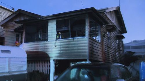 It's believed the fire started at the rear of the Clayfield home, near the boy's bedroom. 