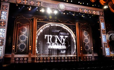 The stage appears before the start of the 75th annual Tony Awards on June 12, 2022 in New York