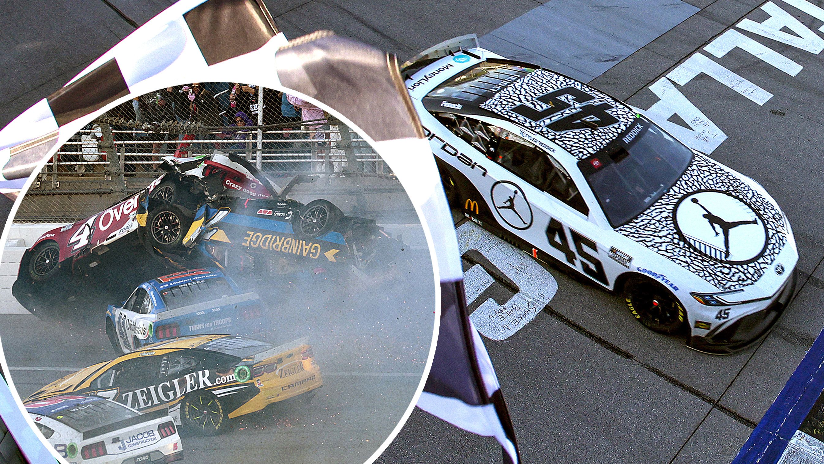 Michael Jordan's NASCAR team 23XI Racing wins crash-marred Talladega 500