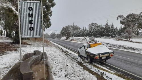 Snow in regional Victoria on Tuesday August 23.