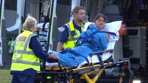 A 45-year-old woman sustained minor injuries and was taken to Gosford Hospital in a stable condition.