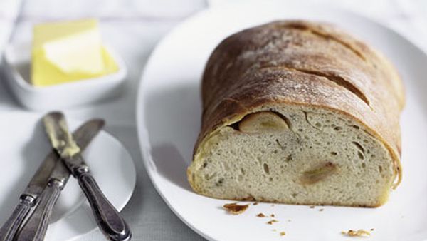 Confit garlic and thyme bread