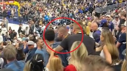 NBA star's brother allegedly caught punching rival fan after wild playoff game