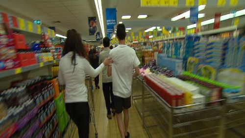 People race through the store to find the discounted items.