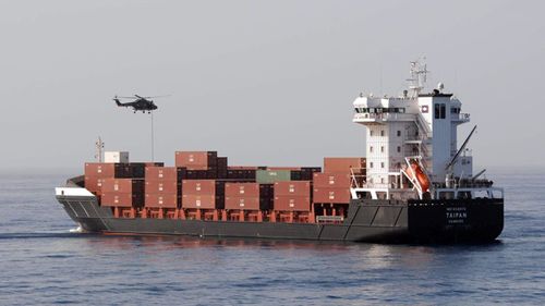 In 2010 Dutch marines abseiled from a helicopter to free the German container ship MS Taipan that came under attack by pirates off the Somali coast. (AAP)