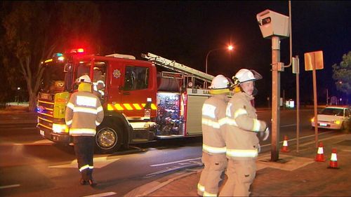 A traffic speed camera in Adelaide was the target of an alleged arson attack overnight.