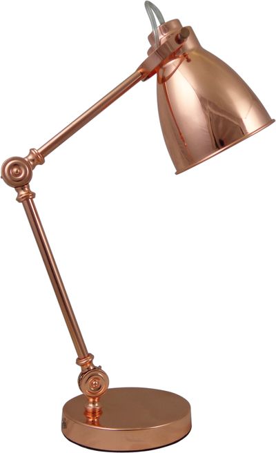 <a href="https://www.templeandwebster.com.au/Tyrone-Copper-Plating-Table-Lamp-IT304-HOMR1071.html" target="_blank">Homelux Tyrone Copper Plating Table Lamp, $75.</a><br>
