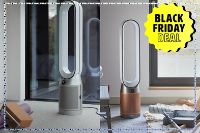 9PR: Dyson TP07 Pure cool Tower Fan, White and Silver And Dyson HP09 hot+cool Formaldehyde Fan Heater