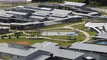 The high security part of the Christmas Island detention centre run by Australia. It&#x27;s an example of the kind of facility where refugees can end up spending years at.